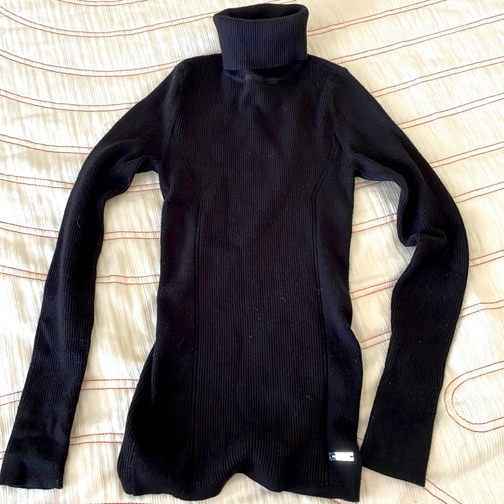 WHBM black ribbed turtleneck